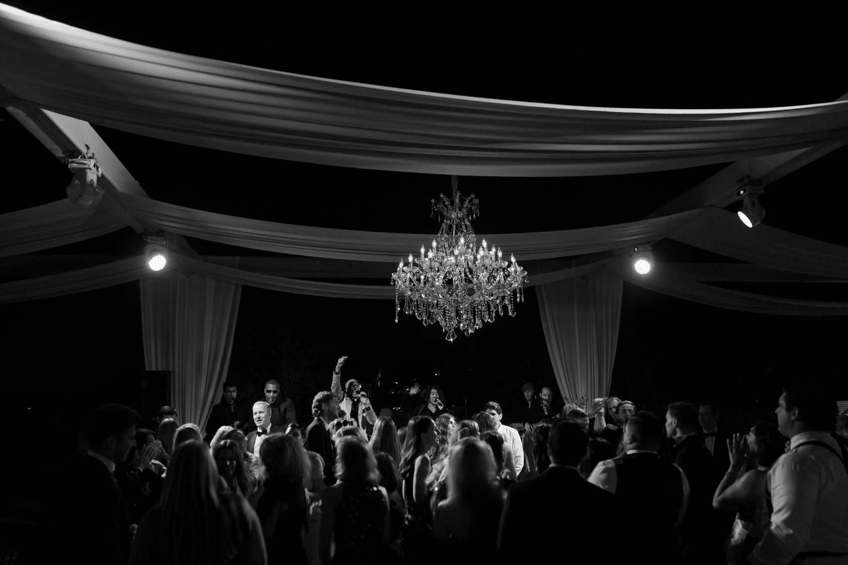 Chandelier and dance floor, Sherwood Country Club, Thousand Oaks