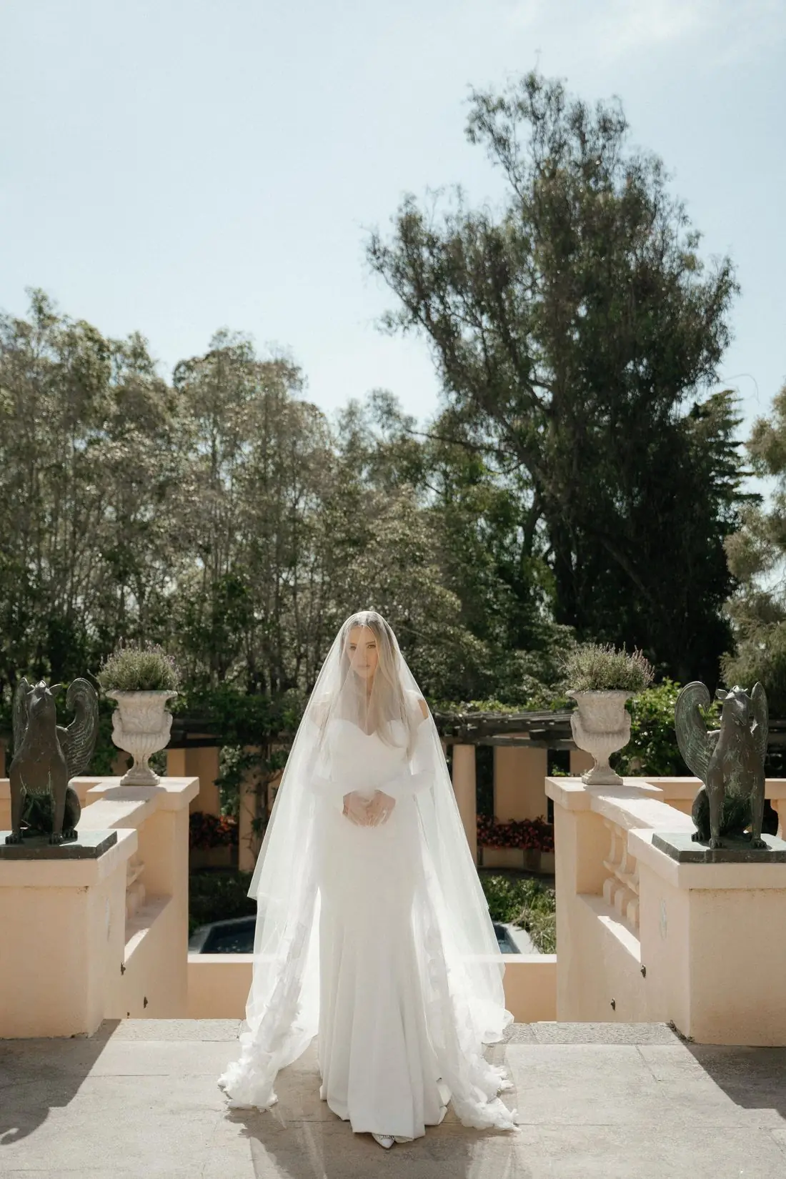 Bridal portraits, Music Academy of the West, Montecito