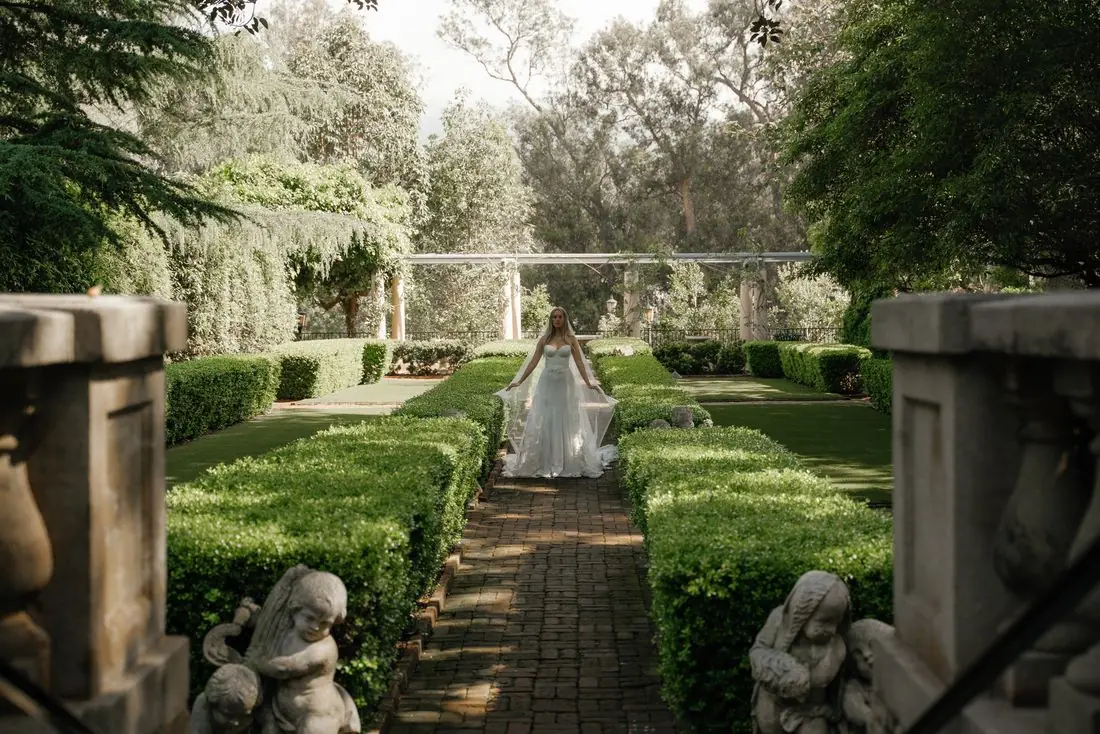 Bridal portraits, Music Academy of the West, Montecito