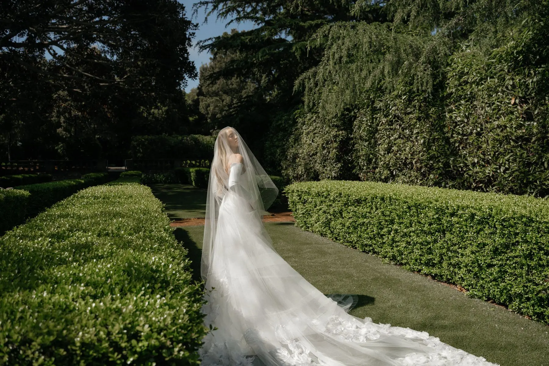 Bridal portraits, Music Academy of the West, Montecito